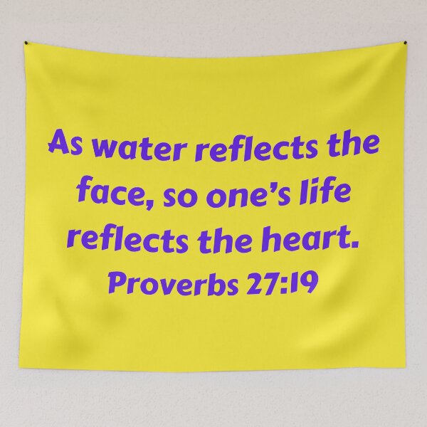 Aperçu de l'œuvre Bible Verse Proverbs 27:19 créée et vendue par Prayingwarrior.