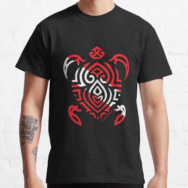 Scuba Flag Tribal Turtle Classic T-Shirt