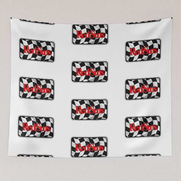 Item preview, RedSuns Plate! Checkered Flag (on White) designed and sold by epinkb.