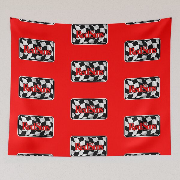 Item preview, RedSuns Plate! Checkered Flag (on Red) designed and sold by epinkb.