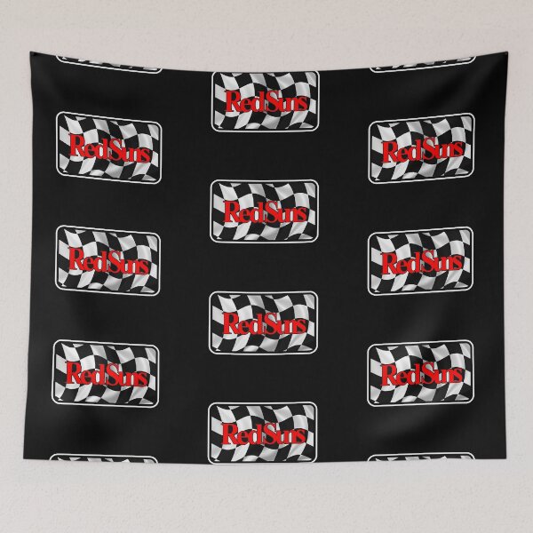 Item preview, RedSuns Plate! Checkered Flag (on Black) designed and sold by epinkb.