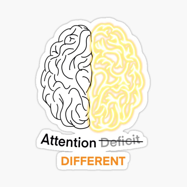 Attention different - Adhd brain Sticker