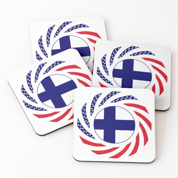 Item preview, Finnish American Multinational Patriot Flag Series designed and sold by Carbon-Fibre Media.