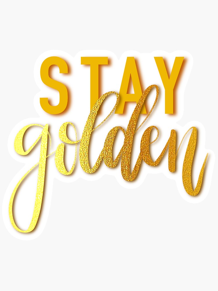 Thumbnail 3 of 3, Sticker, Stay Golden designed and sold by Angelaika.