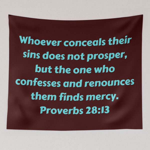 Artikelvorschau, Bible Verse Proverbs 28:13 entworfen und verkauft von Prayingwarrior.