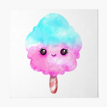 Cute Cotton Candy Sweet Pink Dessert | Art Board Print