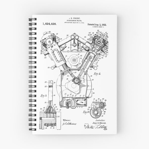 Item preview, Internal Combustion Engine Technical Patent Drawing designed and sold by RustyForks.