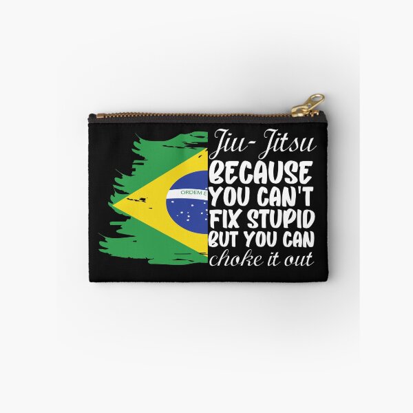Aperçu de l'œuvre Jiu Jitsu brésilien BJJ, JiuJitsu parce qu'on ne peut pas réparer les bêtises mais on peut l'étouffer créée et vendue par Click-Like.