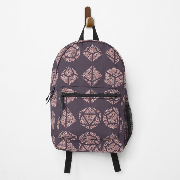 Item preview, Peach, Purple, and Orange Gradient Rose Vintage Pattern Silhouette Polyhedral Dice - Dungeons and Dragons Design designed and sold by GenAumonier.
