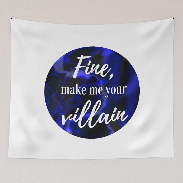 Item preview, Make Me Your Villain Blue Marbled designed and sold by RockyCreekArt.