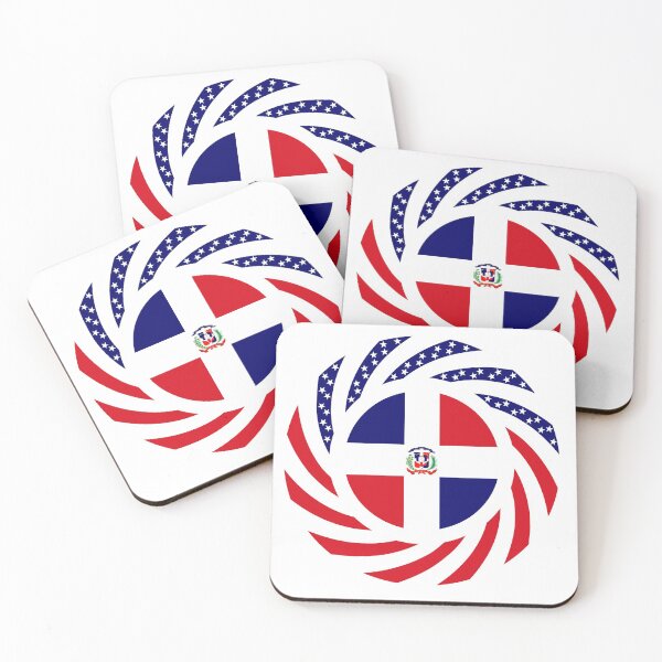 Item preview, Dominican American Multinational Patriot Flag Series designed and sold by Carbon-Fibre Media.