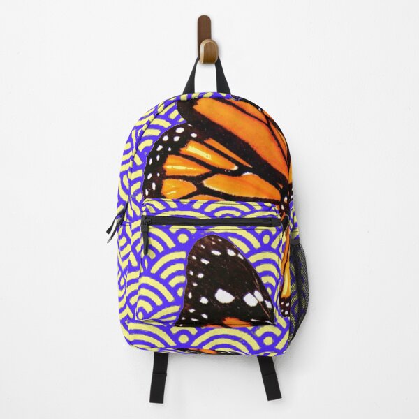 Item preview, ORANGE MONARCH BUTTERFLY PURPLE PATTERN ABSTRACT ART designed and sold by sharlesart.