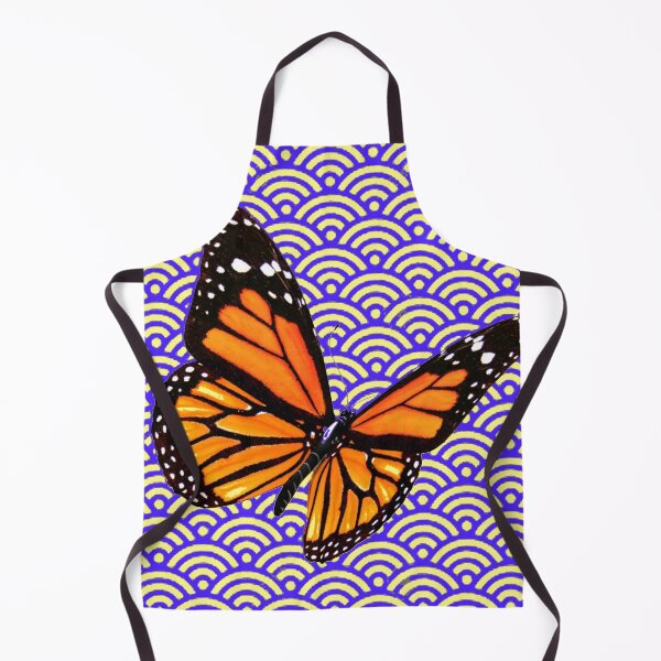 Item preview, ORANGE MONARCH BUTTERFLY PURPLE PATTERN ABSTRACT ART designed and sold by sharlesart.