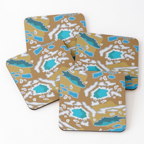 Item preview, "Yellowstone Camouflage" Designer Print Hiking Desert Western Thermal Pools designed and sold by victoriabdesign.