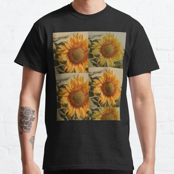 Multiple Images Sunflowers Bad TV Design  Classic T-Shirt