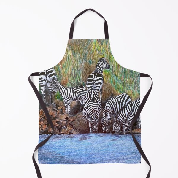 Item preview, ZEBRAS WATER POND designed and sold by kazartsy.
