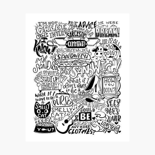 Friends Quote Compilation Photographic Print