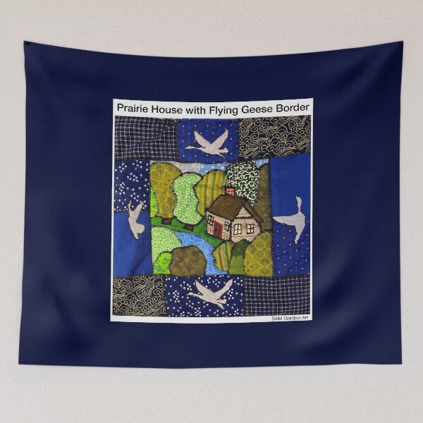 Item preview, Prairie House with Flying Geese Border designed and sold by SAMGordonART.