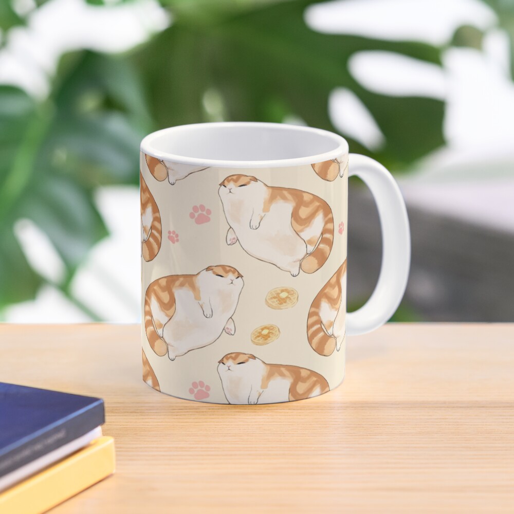 Vista previa del artículo con la obra «Taza clásica», diseñado y vendido por WafflesCat.