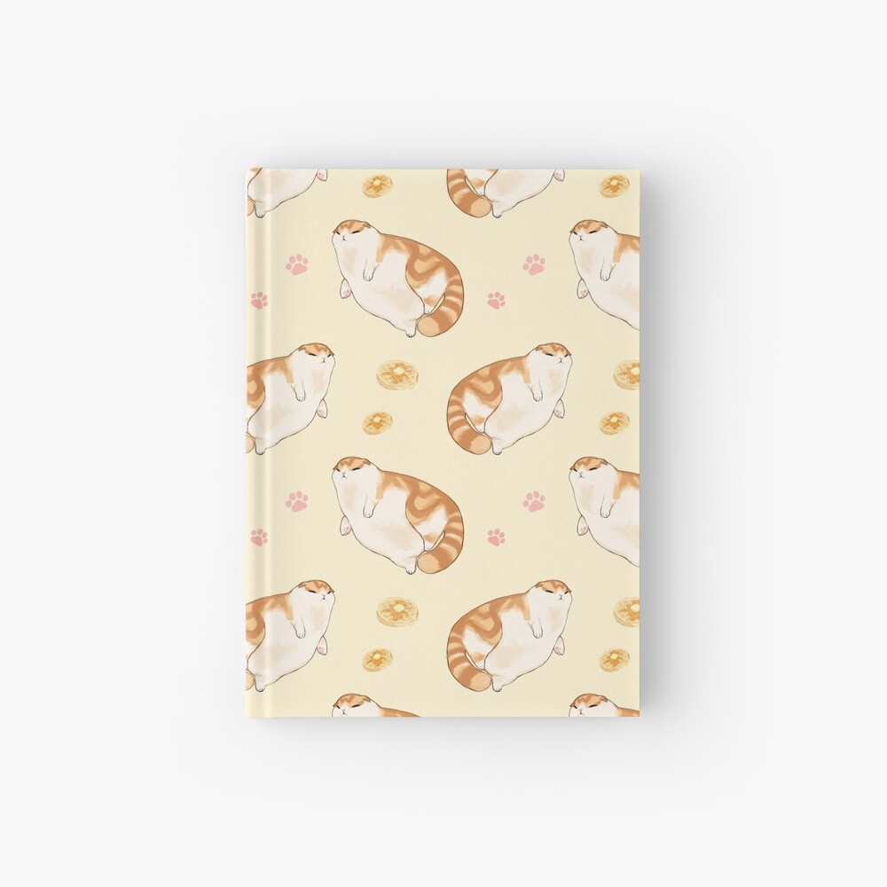 Vista previa del artículo con la obra «Cuaderno de tapa dura», diseñado y vendido por WafflesCat.