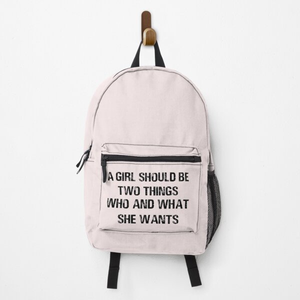 Item preview, Vintage A girl should be two things who and what she wants Typography designed and sold by garniturex.