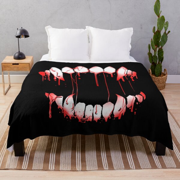 Item preview, Monster open mouth teeth with red blood dripping designed and sold by mirrorimages.