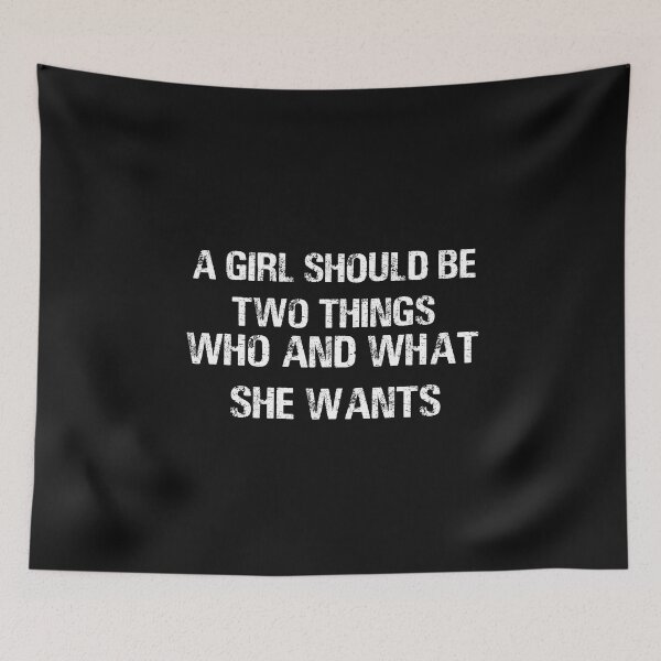 Item preview, Vintage A girl should be two things who and what she wants Typography  designed and sold by garniturex.