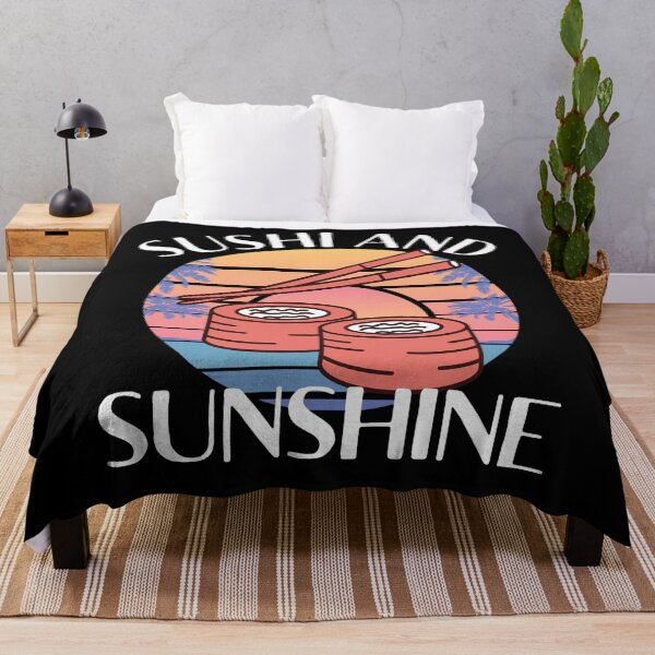 Item preview, Sushi And Sunshine Vintage Sunset Summer Beach Food designed and sold by CeciLop.