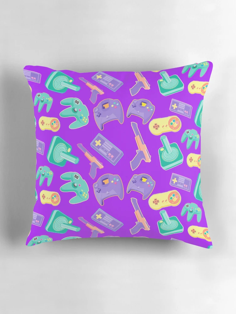 Thumbnail 3 of 4, Pillow, Retro Controllers designed and sold by RndmPttrns.