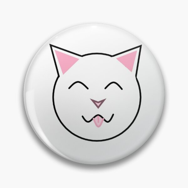 Item preview, White cat face designed and sold by CoffeeCatCrafts.