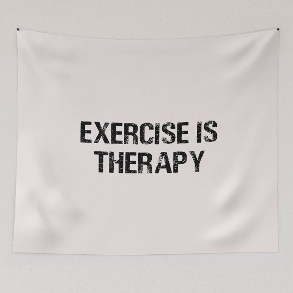 Item preview, Vintage Exercise is Therapy Typography  designed and sold by garniturex.