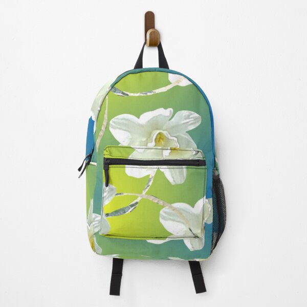 Item preview, Floral- White Daffodils on Green and Blue designed and sold by MulesParty.