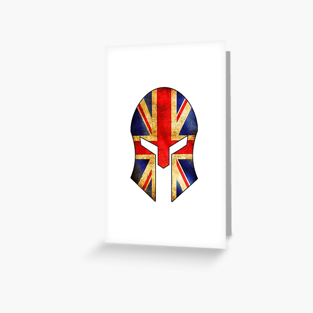 Spartan Helm Grossbritannien England Flagge Sparta Spartacus London Liverpool Leeds Schottland Wales Kunstdruck Von Myhandmadesigns Redbubble