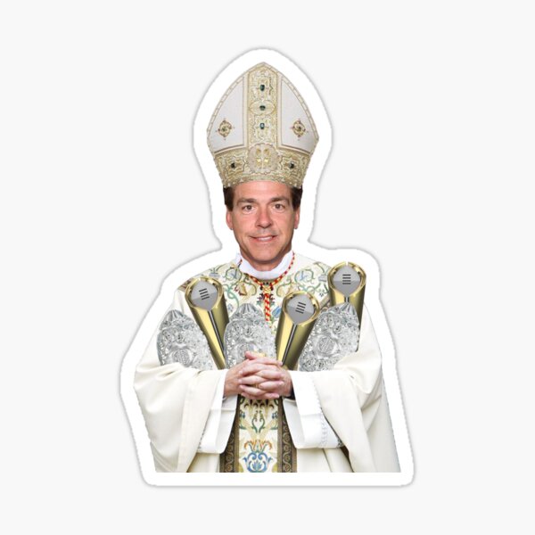 Pope Saban with Trophies Sticker