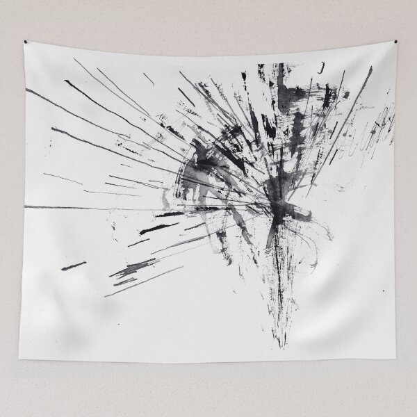 Item preview, ink explorations (094) - abstract black india ink painting designed and sold by expl-rations.