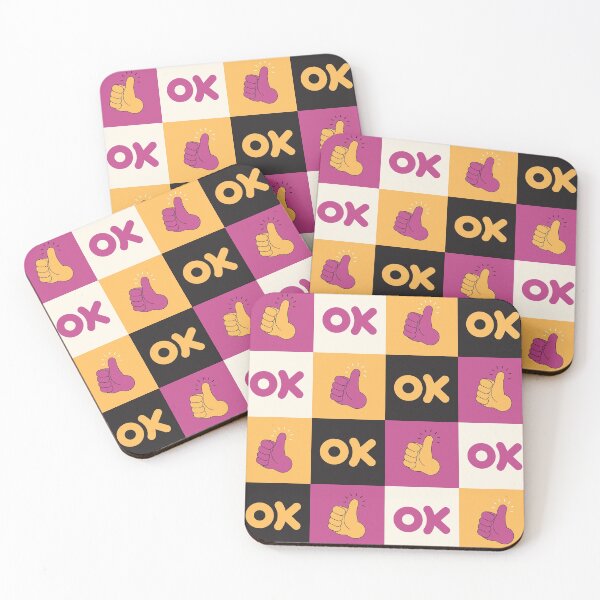 Item preview, OK hand gesture with Moderate Pink and Yellow  designed and sold by SalxSal.