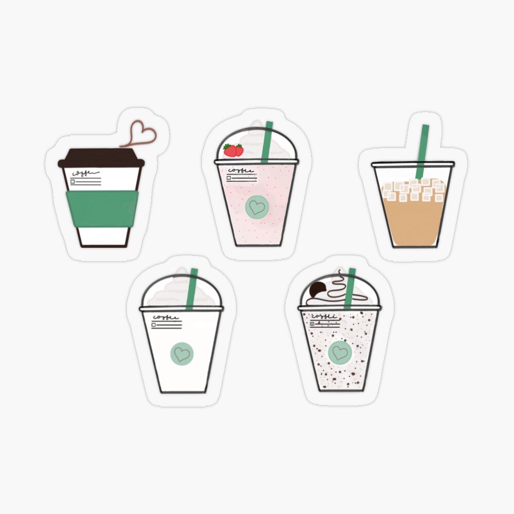 Moonbucks Coffee Mini Sticker Pack Sticker for Sale by Ellador