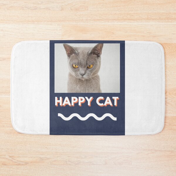 Item preview, happy cat blue background designed and sold by mohamedezzat123.