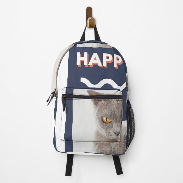 Item preview, happy cat blue background designed and sold by mohamedezzat123.