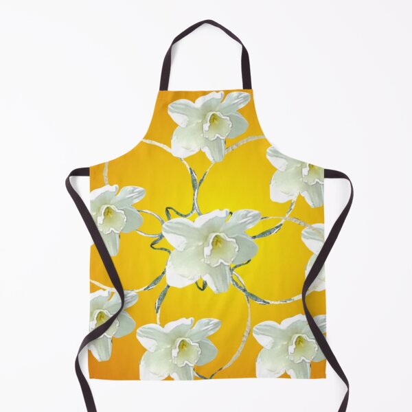 Item preview, Floral-White Daffodils on Yellow and Orange designed and sold by MulesParty.