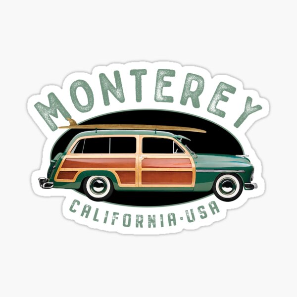 Item preview, Monterey California Vintage Surfing Design designed and sold by Futurebeachbum.