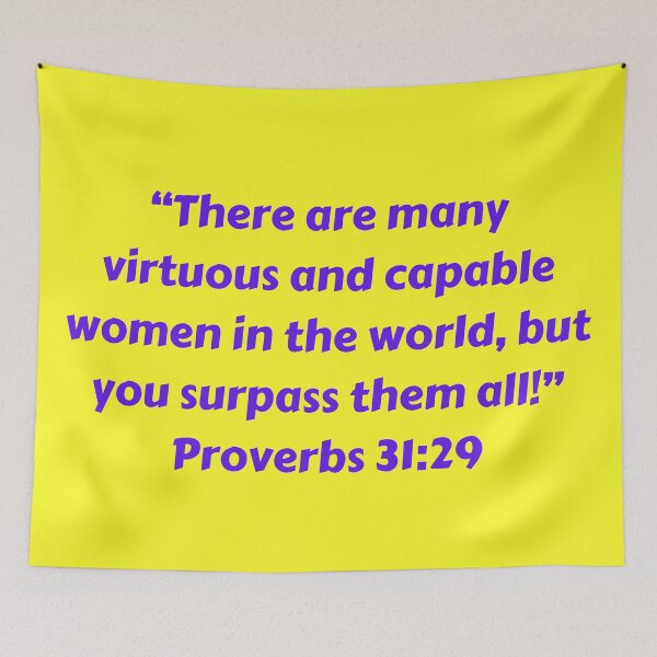 Artikelvorschau, Bible Verse Proverbs 31:29 entworfen und verkauft von Prayingwarrior.