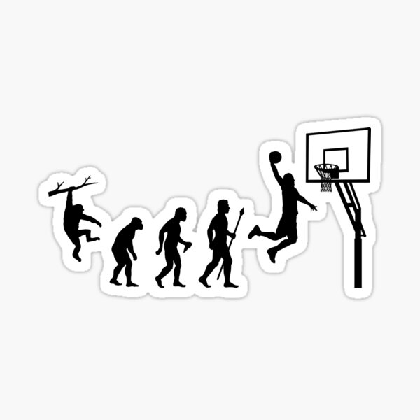Basketball Evolution Sticker Man Decal