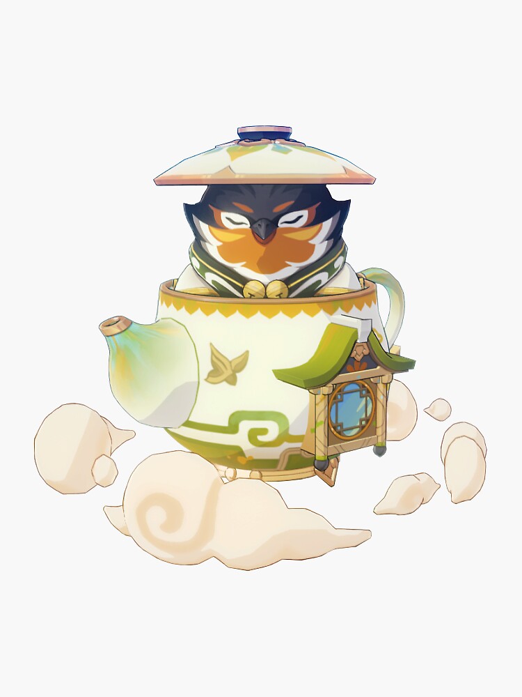 "Genshin Impact Chubby the Traveling Teapot Salesman" Sticker by