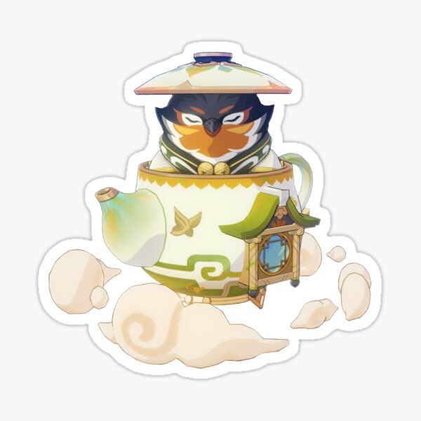 "Genshin Impact Chubby the Traveling Teapot Salesman" Sticker by