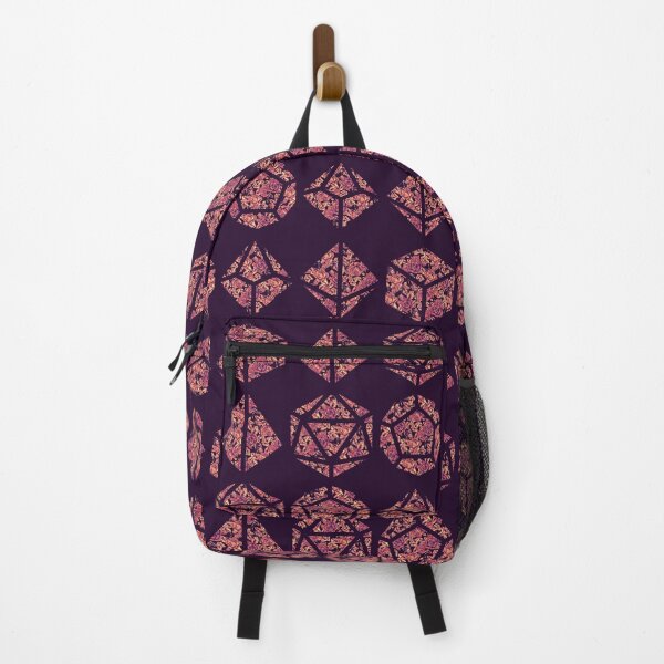 Item preview, Purple Sunset Gradient Rose Vintage Pattern Silhouette Polyhedral Dice - Dungeons and Dragons Design designed and sold by GenAumonier.