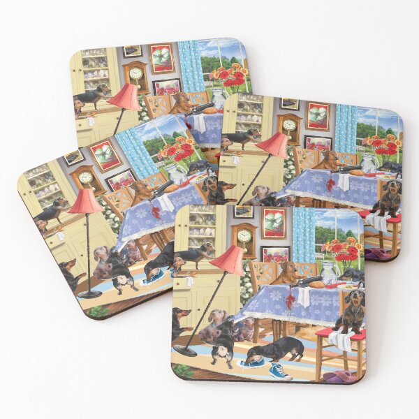 Item preview, Dachshunds Playing In The Room designed and sold by Clitus.