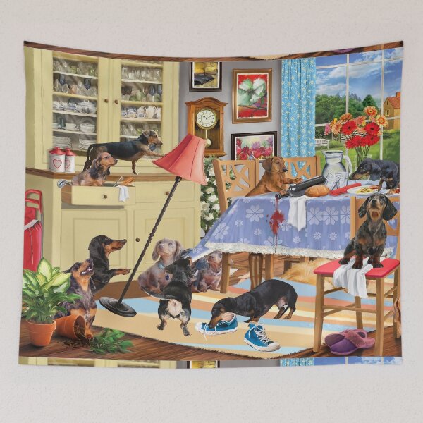 Item preview, Dachshunds Playing In The Room designed and sold by Clitus.