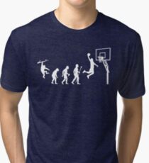 Basketball Evolution Funny T Shirt Tri-blend T-Shirt