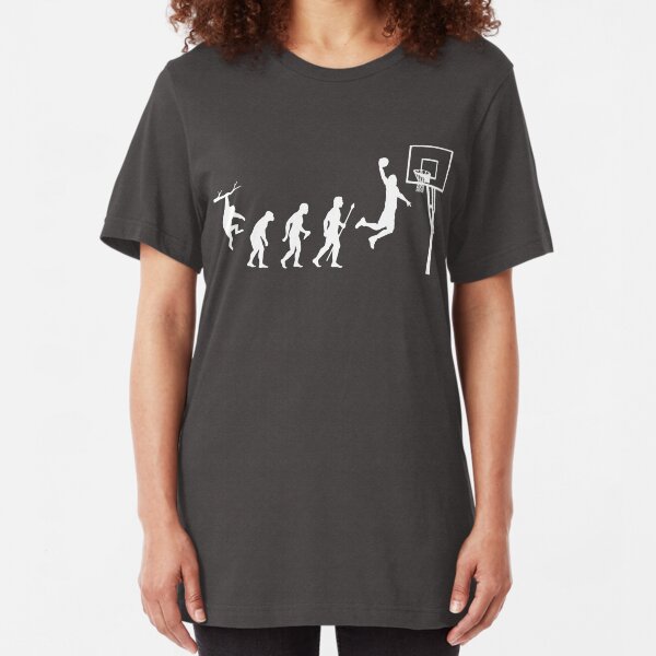 Basketball Evolution Funny T Shirt Slim Fit T-Shirt